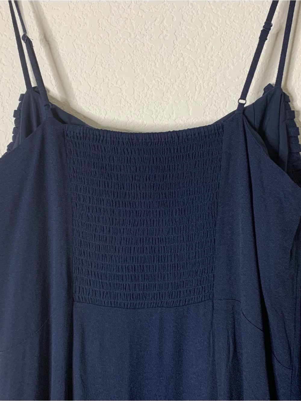Quince navy women’s lightweight crepe fluted hem midi dress XL NWT - Picture 8 of 10